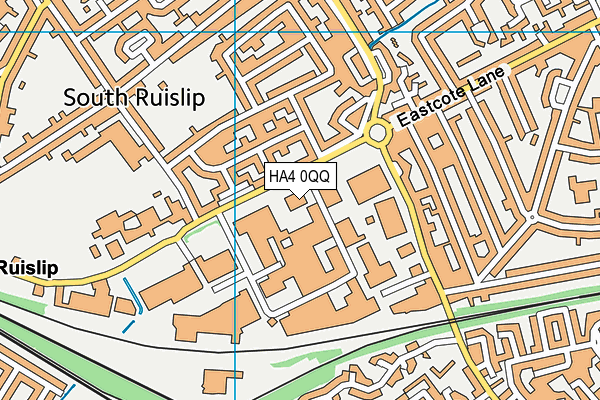 HA4 0QQ map - OS VectorMap District (Ordnance Survey)
