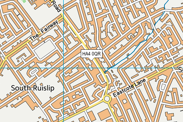 HA4 0QR map - OS VectorMap District (Ordnance Survey)