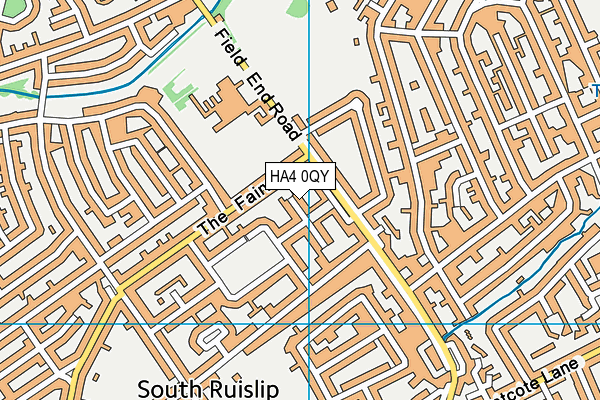 HA4 0QY map - OS VectorMap District (Ordnance Survey)