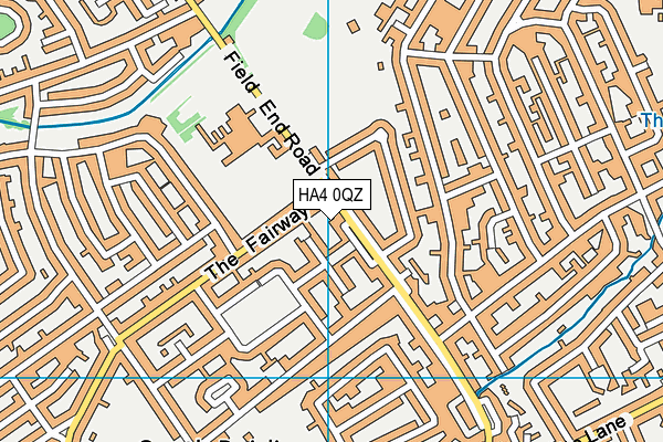 HA4 0QZ map - OS VectorMap District (Ordnance Survey)
