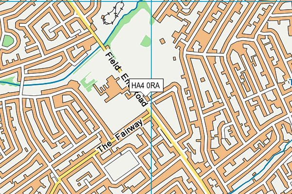 HA4 0RA map - OS VectorMap District (Ordnance Survey)