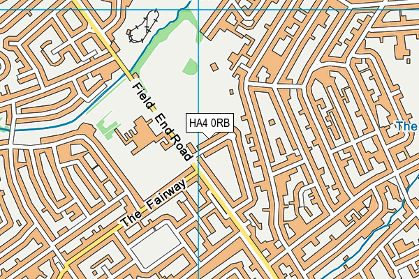 HA4 0RB map - OS VectorMap District (Ordnance Survey)