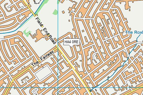 HA4 0RE map - OS VectorMap District (Ordnance Survey)