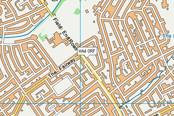 HA4 0RF map - OS VectorMap District (Ordnance Survey)