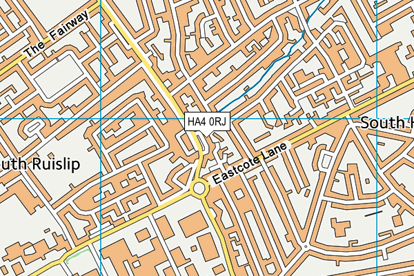 HA4 0RJ map - OS VectorMap District (Ordnance Survey)