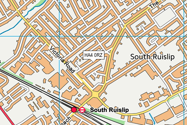 HA4 0RZ map - OS VectorMap District (Ordnance Survey)