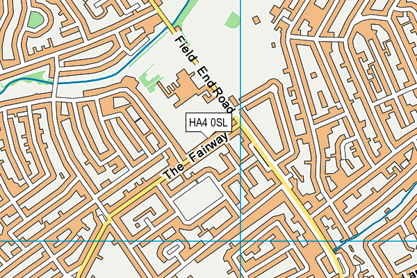 HA4 0SL map - OS VectorMap District (Ordnance Survey)