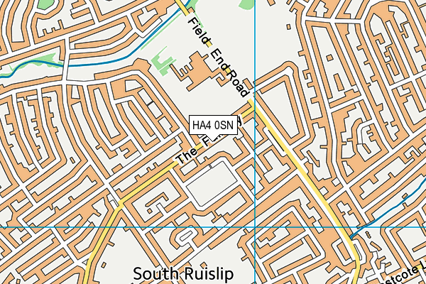 HA4 0SN map - OS VectorMap District (Ordnance Survey)