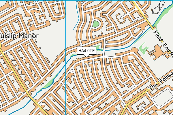 HA4 0TF map - OS VectorMap District (Ordnance Survey)