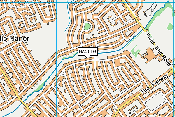 HA4 0TG map - OS VectorMap District (Ordnance Survey)