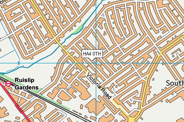 HA4 0TH map - OS VectorMap District (Ordnance Survey)
