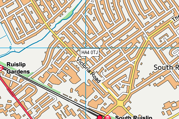 HA4 0TJ map - OS VectorMap District (Ordnance Survey)