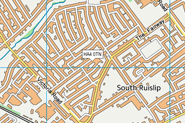 HA4 0TN map - OS VectorMap District (Ordnance Survey)
