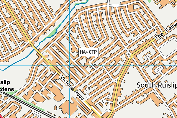 HA4 0TP map - OS VectorMap District (Ordnance Survey)