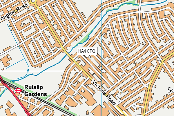 HA4 0TQ map - OS VectorMap District (Ordnance Survey)