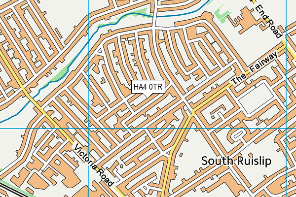 HA4 0TR map - OS VectorMap District (Ordnance Survey)