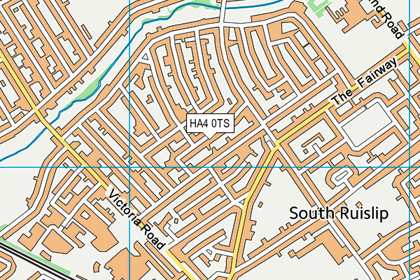 HA4 0TS map - OS VectorMap District (Ordnance Survey)