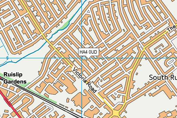 HA4 0UD map - OS VectorMap District (Ordnance Survey)