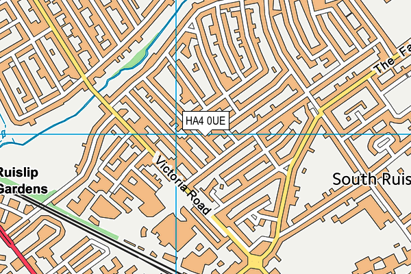 HA4 0UE map - OS VectorMap District (Ordnance Survey)