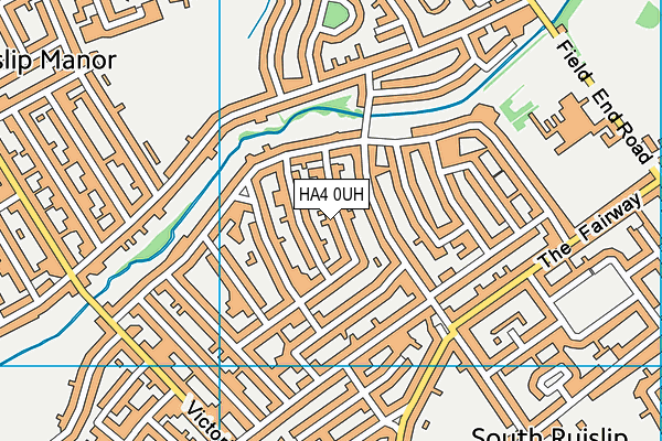 HA4 0UH map - OS VectorMap District (Ordnance Survey)