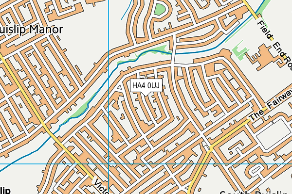 HA4 0UJ map - OS VectorMap District (Ordnance Survey)