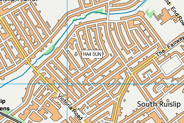 HA4 0UN map - OS VectorMap District (Ordnance Survey)