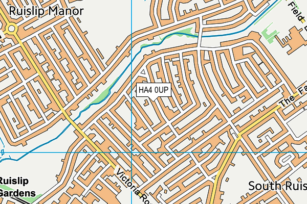 HA4 0UP map - OS VectorMap District (Ordnance Survey)