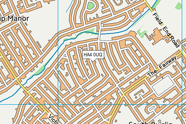 HA4 0UQ map - OS VectorMap District (Ordnance Survey)