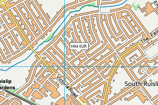 HA4 0UR map - OS VectorMap District (Ordnance Survey)