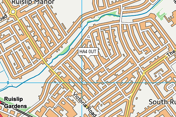 HA4 0UT map - OS VectorMap District (Ordnance Survey)