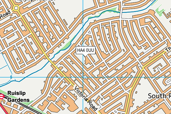 HA4 0UU map - OS VectorMap District (Ordnance Survey)