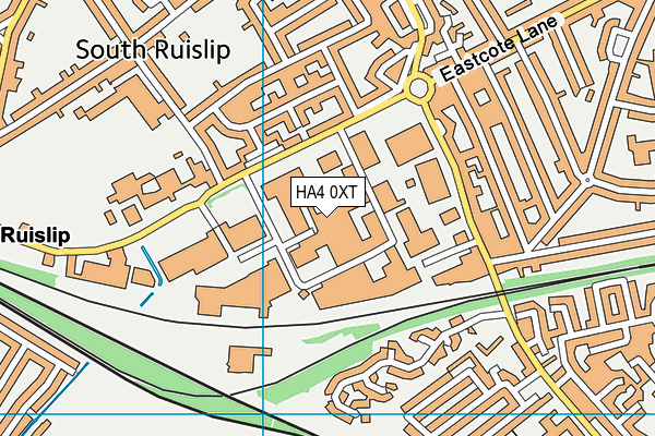 HA4 0XT map - OS VectorMap District (Ordnance Survey)