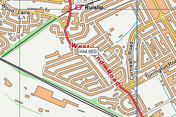 HA4 6EG map - OS VectorMap District (Ordnance Survey)