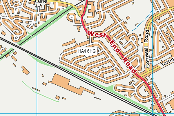 HA4 6HG map - OS VectorMap District (Ordnance Survey)