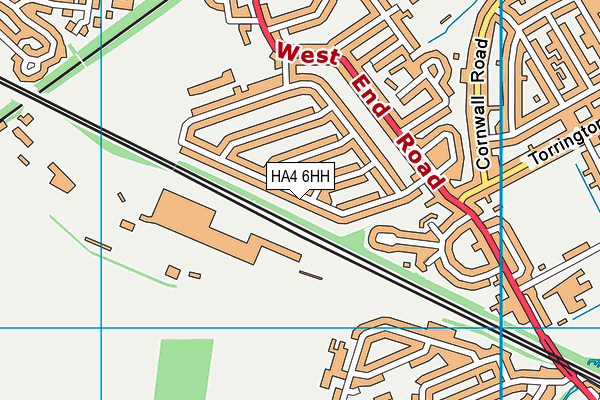 HA4 6HH map - OS VectorMap District (Ordnance Survey)