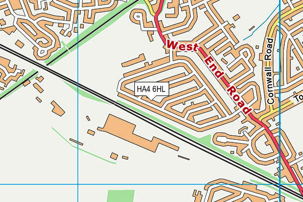 HA4 6HL map - OS VectorMap District (Ordnance Survey)