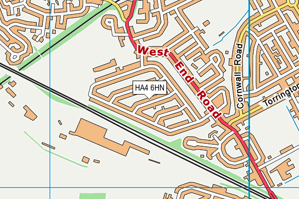 HA4 6HN map - OS VectorMap District (Ordnance Survey)