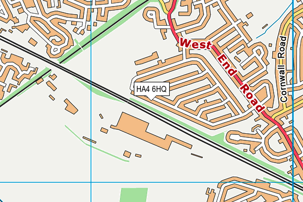 HA4 6HQ map - OS VectorMap District (Ordnance Survey)