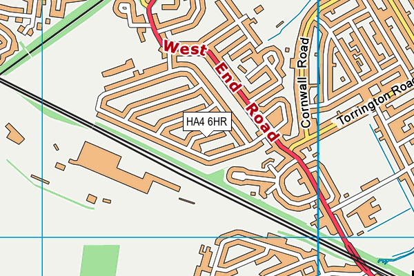 HA4 6HR map - OS VectorMap District (Ordnance Survey)