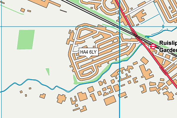 HA4 6LY map - OS VectorMap District (Ordnance Survey)