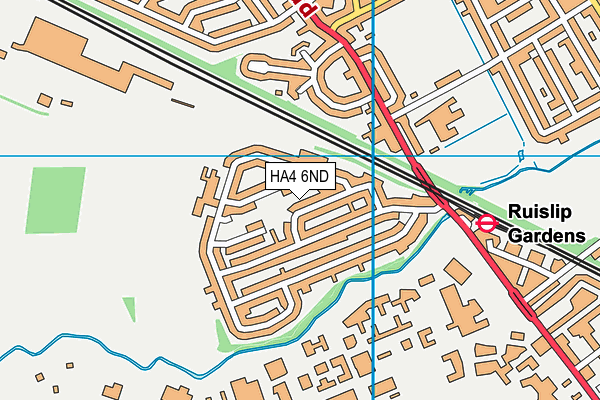HA4 6ND map - OS VectorMap District (Ordnance Survey)