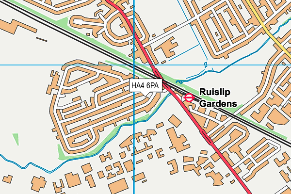 HA4 6PA map - OS VectorMap District (Ordnance Survey)