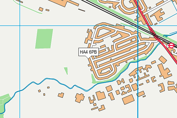 HA4 6PB map - OS VectorMap District (Ordnance Survey)