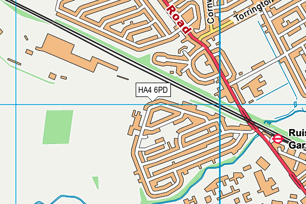 HA4 6PD map - OS VectorMap District (Ordnance Survey)