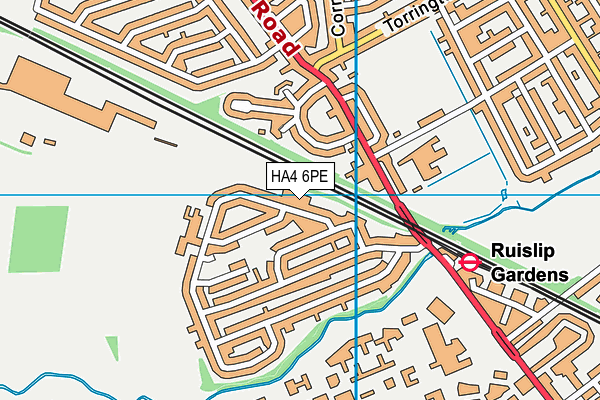 HA4 6PE map - OS VectorMap District (Ordnance Survey)