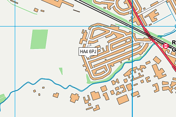 HA4 6PJ map - OS VectorMap District (Ordnance Survey)