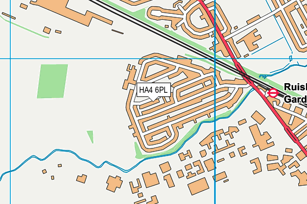 HA4 6PL map - OS VectorMap District (Ordnance Survey)
