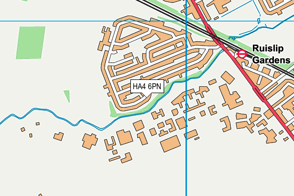 HA4 6PN map - OS VectorMap District (Ordnance Survey)