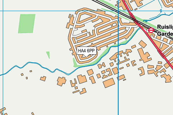 HA4 6PP map - OS VectorMap District (Ordnance Survey)