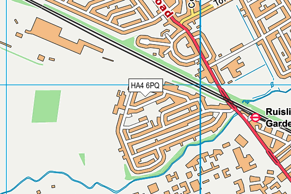 HA4 6PQ map - OS VectorMap District (Ordnance Survey)